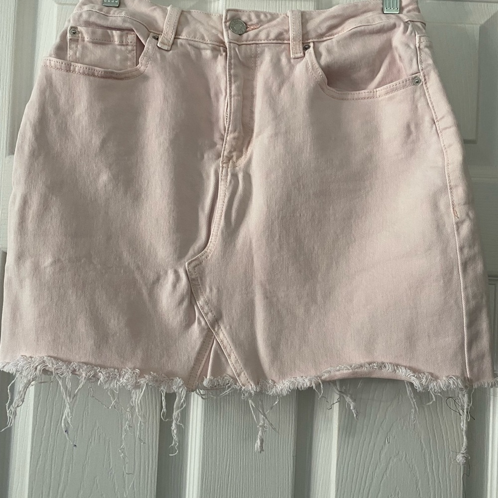 Garage pink jean skirt